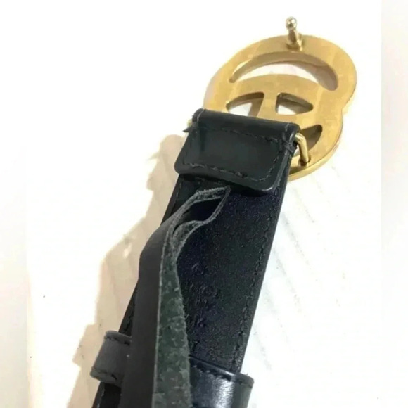 Gucci black leather belt main image 7